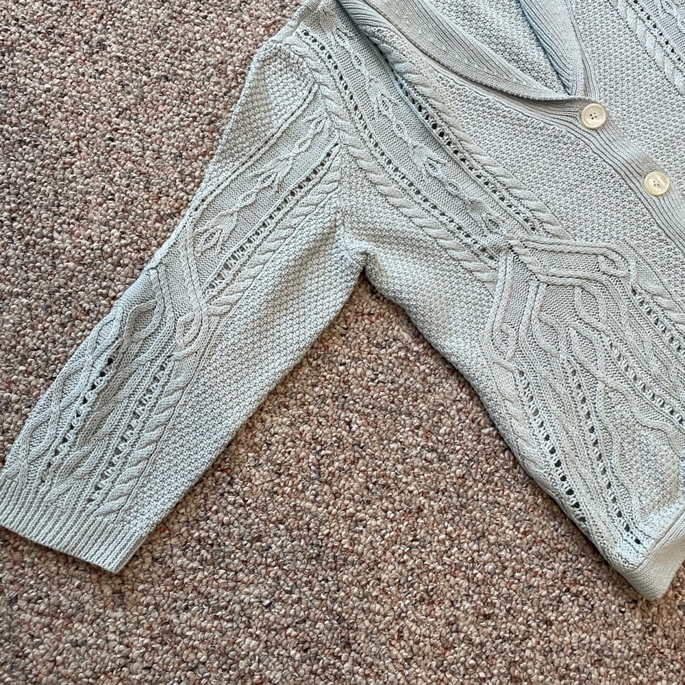 Lauren by Ralph Lauren Woven Button Down Sweater - Picture 3 of 7